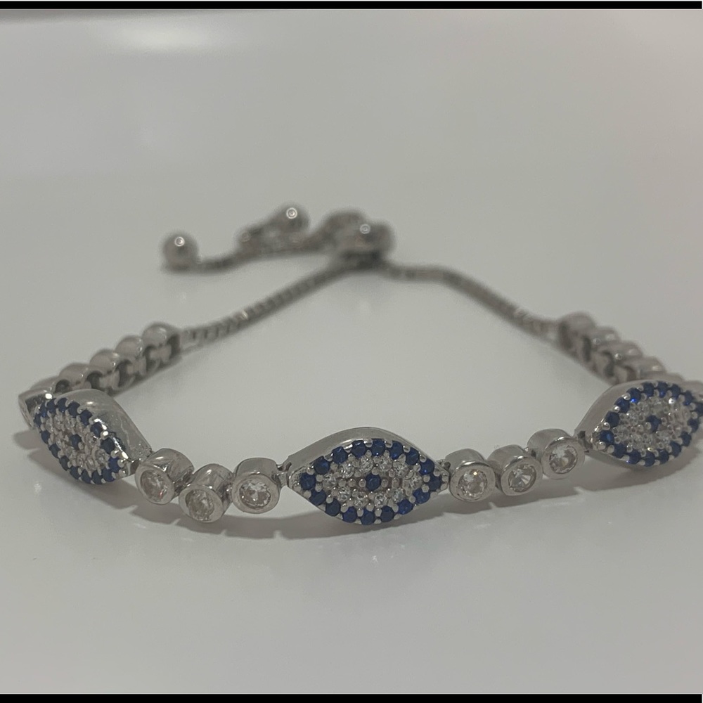 925 Sterling Silver Evil Eye Bracelet